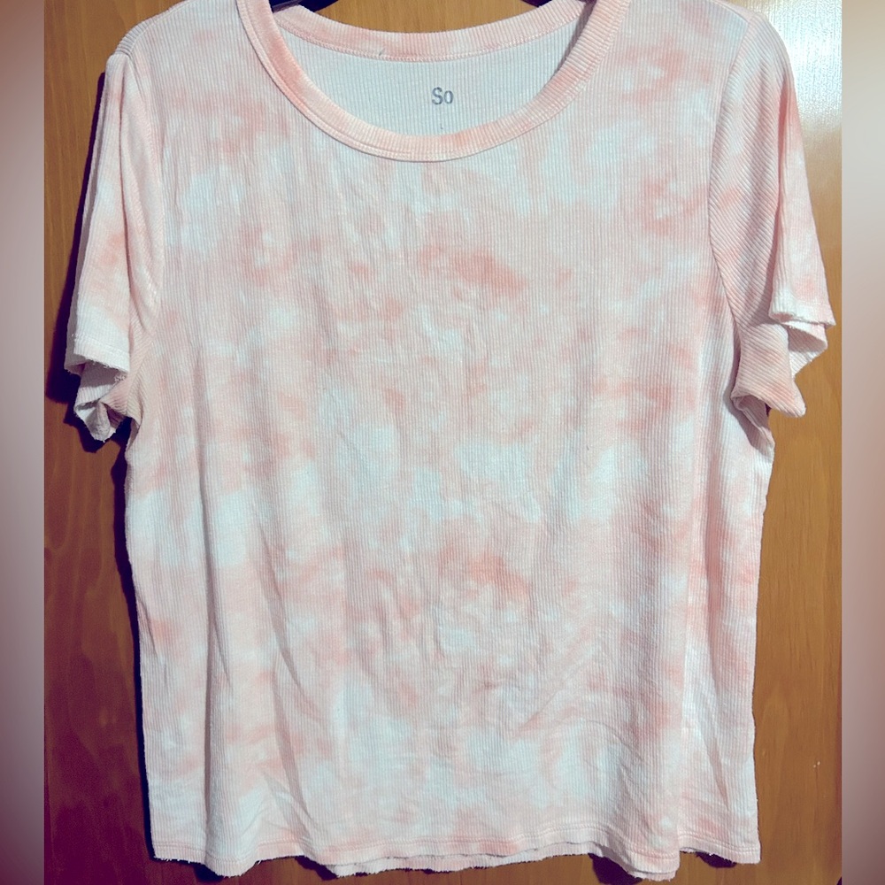 pink tie-dye top size Large